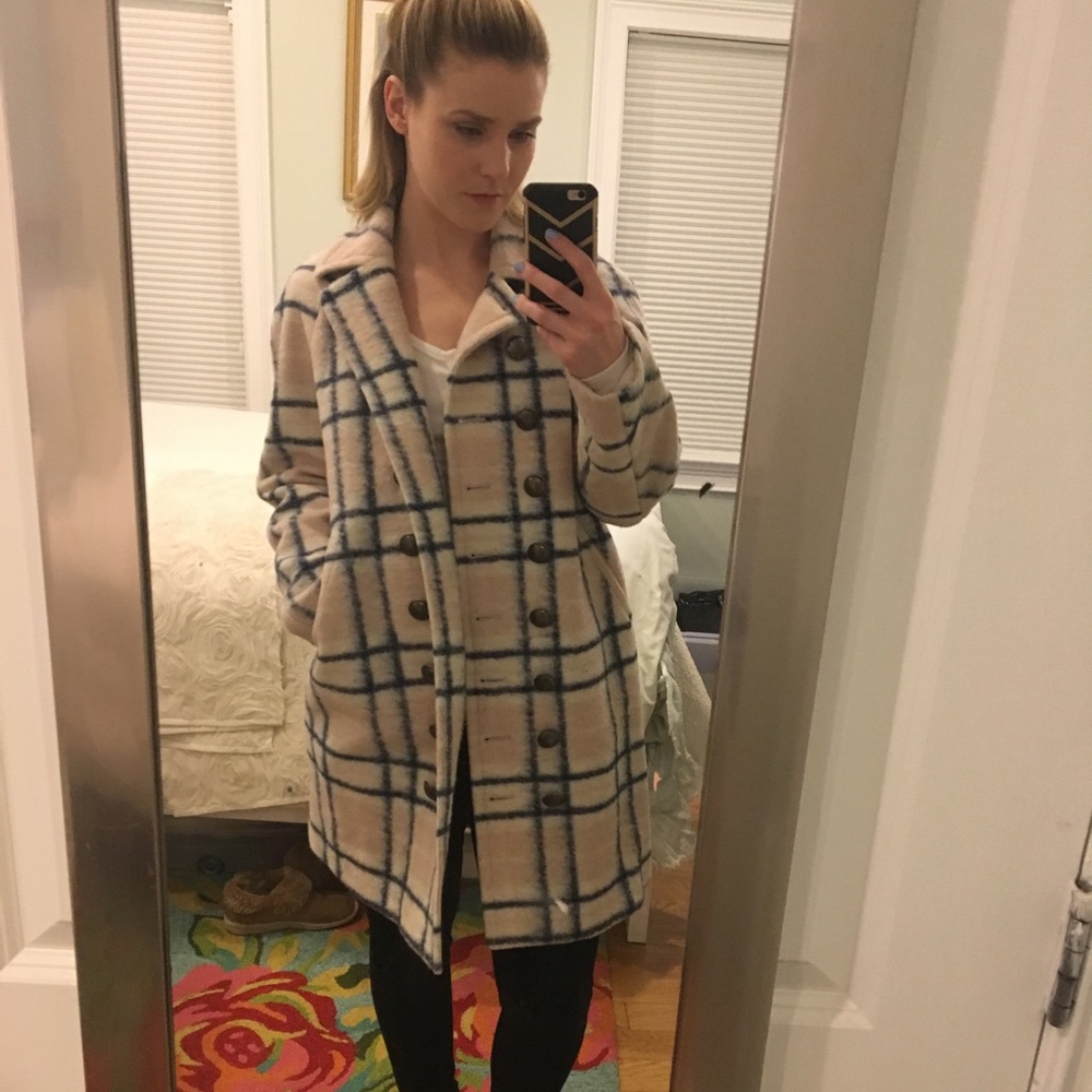 Plaid Rebecca Minkoff wool coat
